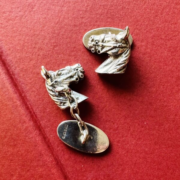 Silver Horse Head Cufflinks