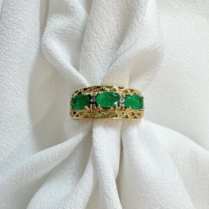 14ct Yellow Gold Emerald Ring