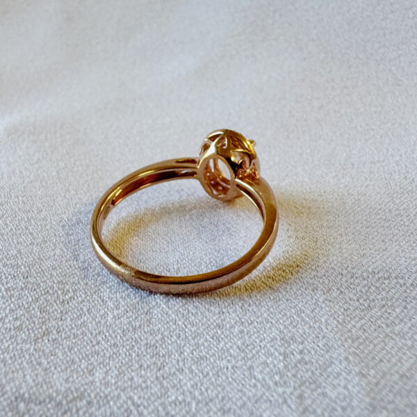 9ct Rose Gold Oval Morganite Ring - Image 3