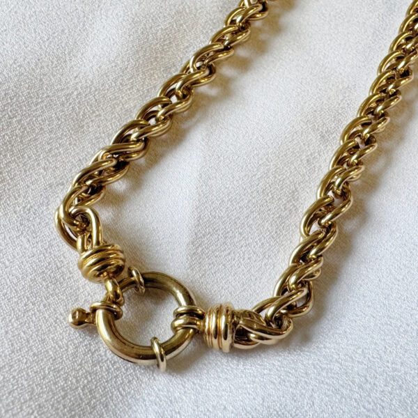 9ct Yellow Gold Fancy Link Necklace - Image 2