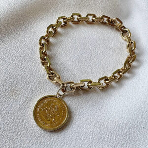 9ct + 90% Gold Coin Charm Bracelet