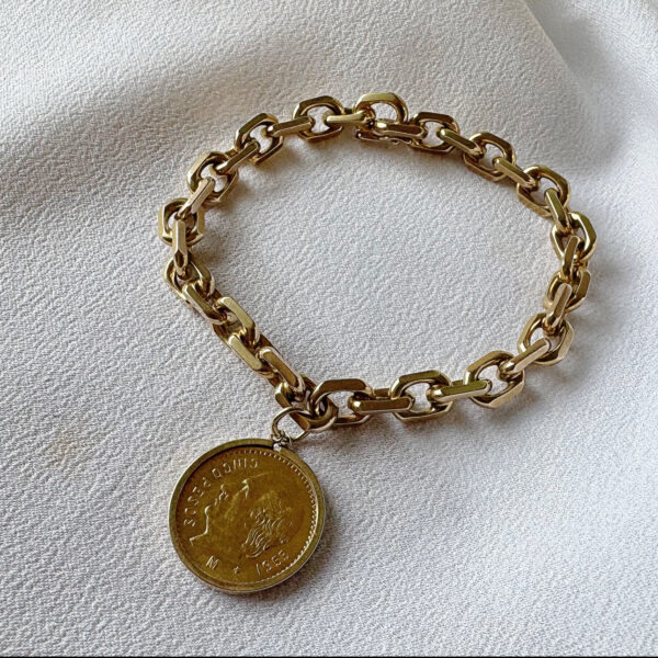 9ct + 90% Gold Coin Charm Bracelet - Image 2
